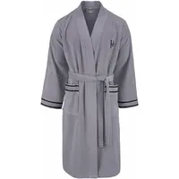 bruno banani Herrenbademantel »Roy, ideal für Sauna & Spa, Hotelbademantel, Morgenmantel«, (1 St.), mit farblich abgesetzten Streifen, Bademantel, Baumwolle, S-3XL Bruno Banani grau Länge: 125 cm