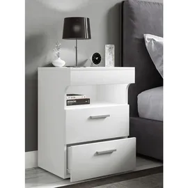 VCM Nachtschrank Slepal L 45 x 39 x 61 cm Weiß