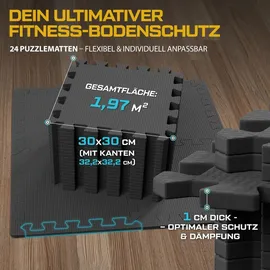 trex sport Puzzlematte für Fitnessgeräte Trex Sport EVA-Schaum 1,97 m2 10 mm, 24 Stück