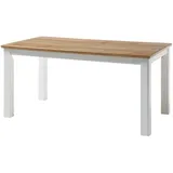 furn.design Esstisch "Hemsby" in weiß Pinie und Eiche Wotan Landhaus Küchentisch 158 x 88 cm