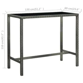 vidaXL Gartenbar-Set 7-tlg. Grau