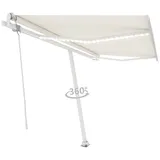 vidaXL Markise Automatisch Mit LED & Windsensor 400x300 cm Creme