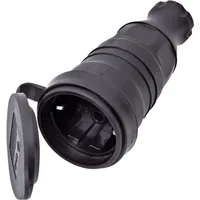 Inter Bär InterBär 9005-004.01 Schutzkontaktkupplung Gummi 230 V Schwarz