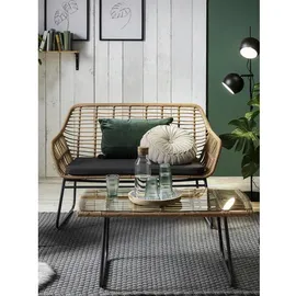 Möbilia Sitzgruppe | 2 Stühle 2 Sitzkissen 1 Bank 1 Couchtisch