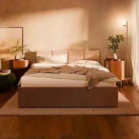 mebligo Polsterbett 180 x 200 cm Grau