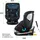 XOMAX G409 IOT Kindersitz drehbar 360°, ISOFIX I mitwachsend I 0-36 kg, 0-12 Jahre, Gruppe 0+/1/2/3, 5-Punkt-Gurt, 3-Punkt-Gurt I Bezug waschbar I ECE R129 I Black-Blue