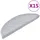 vidaXL Treppenmatte 56 x 17 cm Hellgrau