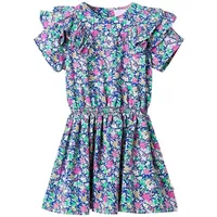 vidaXL Kinderkleid mit Rüschenärmeln Kobaltblau 116