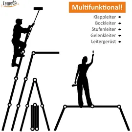 Lemodo Multifunktion Klappleiter 12 Sprossen