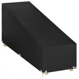 vidaXL Abdeckung für Sonnenliege 205 x 75 x 40/70 cm Schwarz