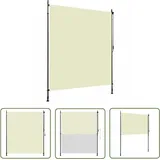 The Living Store Außenrollo 200 x 270 cm Creme - Außenrollo - Markise - Sonnenschutz - Balkon - Terrasse