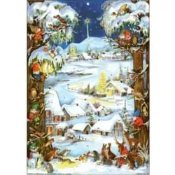 SELLMER Adventkalender Winterlandschaft 66 A4 Glimmer