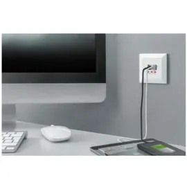 Digitus DA-70618 – Unterputz USB-Ladegerät – 2 USB A C Stecker white