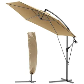 VOUNOT Ampelschirm Ø 300 cm Khaki