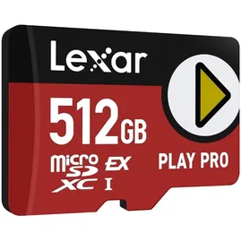 Lexar Play PRO MicroSDXC Express-Karte 512GB, bis zu 900MB/s Lesen, 600MB/s Schreiben, spieloptimiert, A2, 4K, Hochgeschwindigkeits-Speicherkarte für Handheld-Konsolen, Switch, tragbare Gaming-Geräte