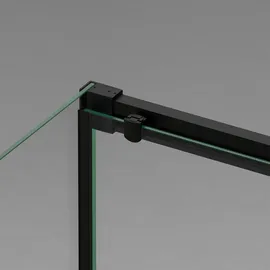 Mai&Mai Ravenna12K Duschkabine mit Schiebetür 90 x 100 cm Schwarz Sicherheitsglas
