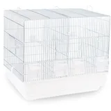 ZooPaul Vogelkäfig Aufzuchtkäfig Weiss 54x39x47cm Käfig Aufzucht Wellensittich Kanarien
