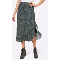 Heine A-Linien-Rock Bedruckt Grün/Khaki 38