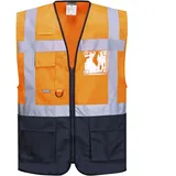 PORTWEST Warnweste Executive WARSCHAU, Kl. 1 - XL - orange/marine
