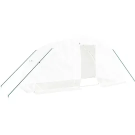 furnicato Gewächshaus Stahl Weiß HKP 10 mm 10 m2