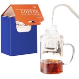 2XK-NOV Kaffeefilterpapier, hängende Ohrentropf-Kaffeebeutel, 75 x 90 mm, Einweg-Kaffeefilter, passend für die meisten Tassen, Kaffeefilter für Camping, Coffee Filter Papers (100)
