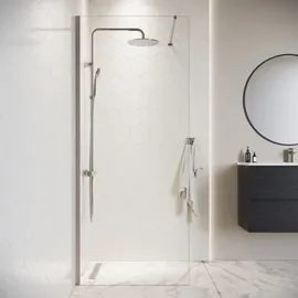 Badplaats Duschwand Florida 60 x 200cm Glas Duschabtrennung Chrom - Walk-In Dusche Nano Duschtrennwand - Walk-i