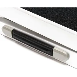 Wiltec Hunderampe faltbar, 244 x 48 cm, geklappt 123 x 49 cm, aus Aluminium, rutschsicher, Traglast bis zu 110 kg, Haustierrampe