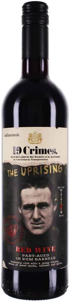 19 Crimes Wines NV 19 Crimes The Uprising Red Durif,Grenache,Shiraz Australien
