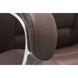 AMSTYLE Chefsessel Echt Leder Braun