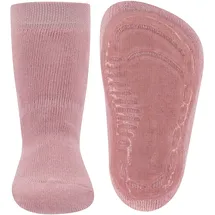 Ewers Stoppersocken SoftStep Uni, Socken mit Anti-Rutsch-Sohle für Jungen und Mädchen, 1 Paar rutschfeste Kindersocken mit Gummisohle, Hell Wildrose (Rosa), Größe 23-24 - 23-24