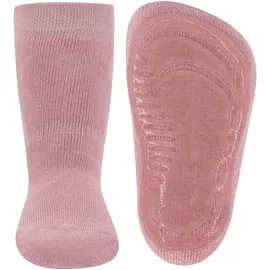 Ewers Stoppersocken SoftStep Uni, Socken mit Anti-Rutsch-Sohle für Jungen und Mädchen, 1 Paar rutschfeste Kindersocken mit Gummisohle, Hell Wildrose (Rosa), Größe 23-24 - 23-24
