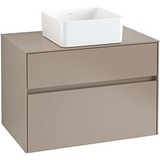 Villeroy & Boch Villeroy und Boch Collaro Waschtischunterschrank C03700VG 80 x 54,8 x 50 cm, Waschtisch mittig, Truffle Grey