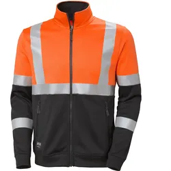 Warnschutz Sweatjacke ADDVIS UV-Sch. - S - orange/schwarz