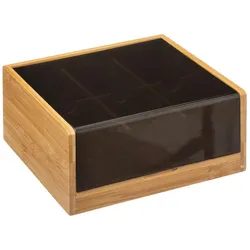 FIVE - Bambus Tee Box in Schwarz