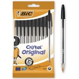 BIC Kugelschreiber Cristal Original schwarz, 10