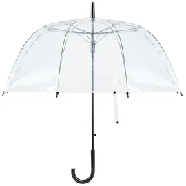 shop'n smile ideoon 2er-Set Transparenter Regenschirm mit Automatik, 85 cm Durchmesser, klarer Glockenschirm für Damen & Herren, robuster Stockschirm mit Einhand-Öffnung