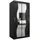 abiks möbel Schwebetürenschrank MADRYT 100 x 200 x 62 cm Schwarz