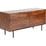 Kare-Design Sideboard Braun, Schwarz, Goldfarben & 140x68x45 cm, Wohnzimmer, Kommoden Sideboards, Sideboards