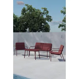 venture home Fourni Loungeset bordeaux/weiß