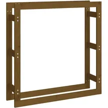 vidaXL Kaminholzregal Massivholz 100 x 25 x 100 cm Honigbraun