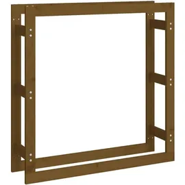 vidaXL Kaminholzregal Massivholz 100 x 25 x 100 cm Honigbraun