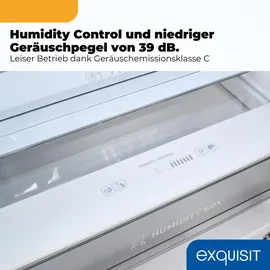 Exquisit KGC5380-115-NF-040C Kühl-Gefrierkombination (378 l, 2005 mm hoch, Schwarz)