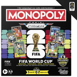 Hasbro Monopoly Panini Prizm FIFA Fußball-WeltmeisterschaftFußballspiel mit Monopoly Panini Prizm FIFA Fußball-Weltmeisterschaft 2026 I ab 8 Jahren - Niederländische Version