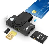 4-in-1 Sim-kartenleser, Micro-sd-chip Für Dod Common Access Cac/sim/id/ic Bank, Kompatibel Mit Windows/vista