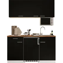 Respekta Pantryküche Luis 150 cm schwarz