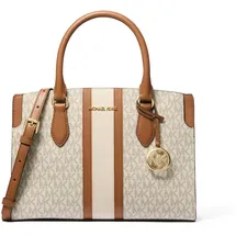Michael Kors Becca Medium Henkeltasche Kunstleder Beige/Weiß