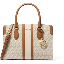 Michael Kors Becca Medium Henkeltasche Kunstleder Beige/Weiß