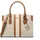 Michael Kors Becca Medium Henkeltasche Kunstleder Beige/Weiß