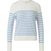 s.Oliver Gestreifter Longpullover blau / creme 4XL