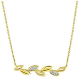 Fascination by Ellen K. Collierkettchen 375 Gold mit 6x Zirkonia weiß Gelb